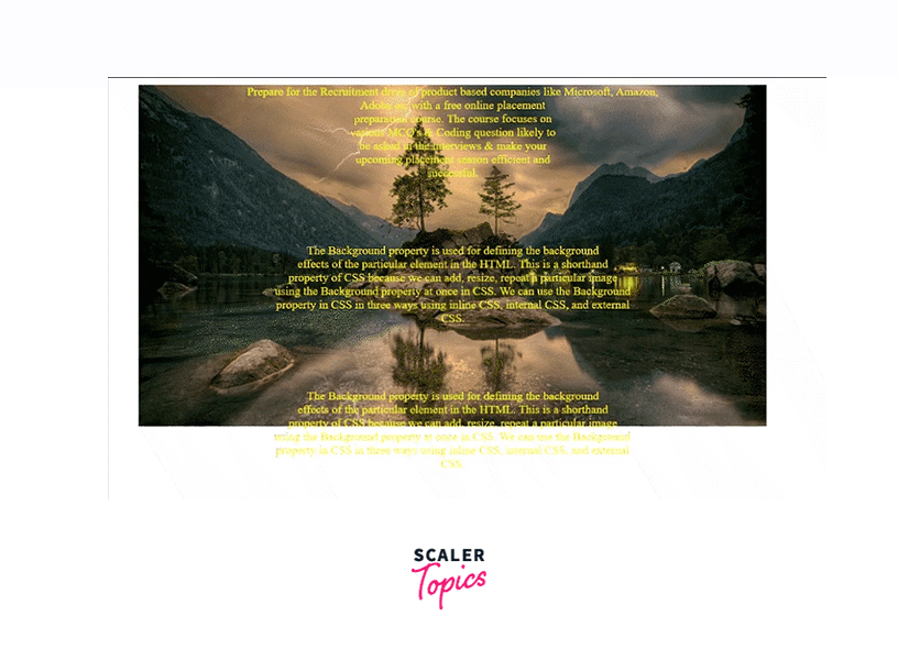 background-attachment Output