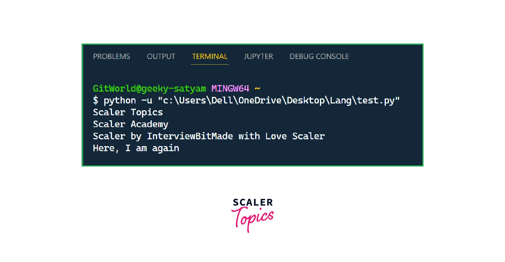 display-output-on-terminal